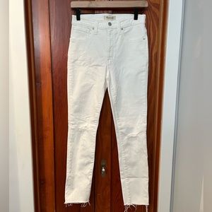Madewell 9in High-Rise Skinny Crop Jeans in White, Size 27